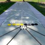 Equipment for shuffleboard and Bocce will be placed out for free use each day in Carrie Blake Community Park. Sequim Gazette photo by Matthew Nash