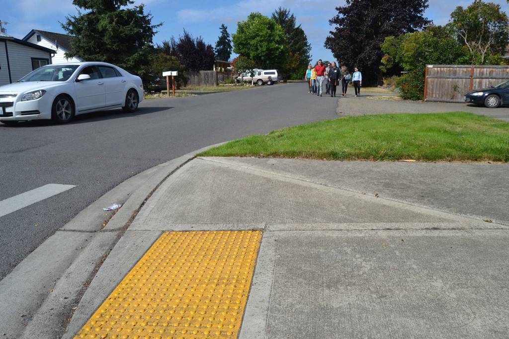 Residents along Prairie Street say bulb corners make turning corners tougher on older, smaller city streets. Sequim Gazette photo by Matthew Nash