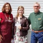 Pictured, from left, are: Colleen Bittner, Olympic Driftwood Sculptors Club scholarship committee co-chair; scholarship recipient Savanah Wise, and scholarship committee co-chair Lewis Bennett. Submitted photo