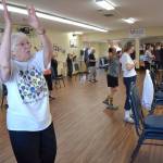 Nancy Martin participates in the Shipley Centers balance exercise class on Sept. 6. When asked if the class has benefited her after three years, she said, Oh, gosh yes! I dont wobble as much. Various classes like the balance exercise class will demonstrate their activities at an open house on Sept. 12.