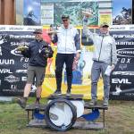 Travis Bear of Sequim, center, won the Northwest Cup championship for the mens Cat 3 40-59 division. Bear had seven top 3 finishes in NW Cup races this spring and summer, dominating his division. Submitted photo