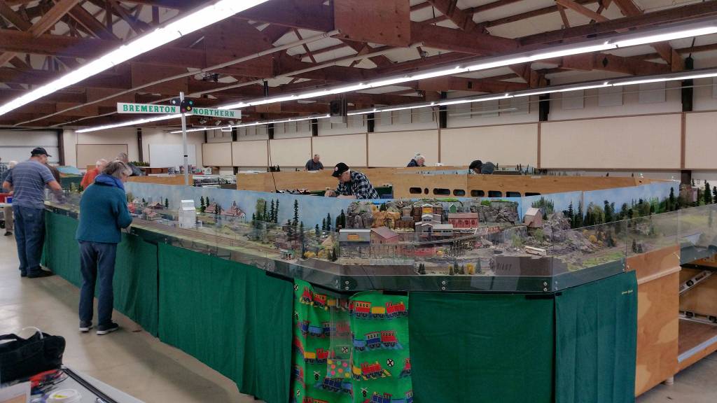 Below, members of Bremerton Northern setup their displays at last years North Olympic Peninsula Railroaders train show. They return for this years event Sept. 21-22 at the Clallam County Fairgrounds. Photo courtesy of John Kumparak