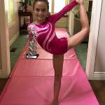 For her acrobatics routine in August, Genevieve Wakefield, 9, won second runner-up in the talent competition at Washingtons National American Miss pageant. Shell compete for the national National All-American Miss talent competition in November. Photo courtesy of Lula Wakefield