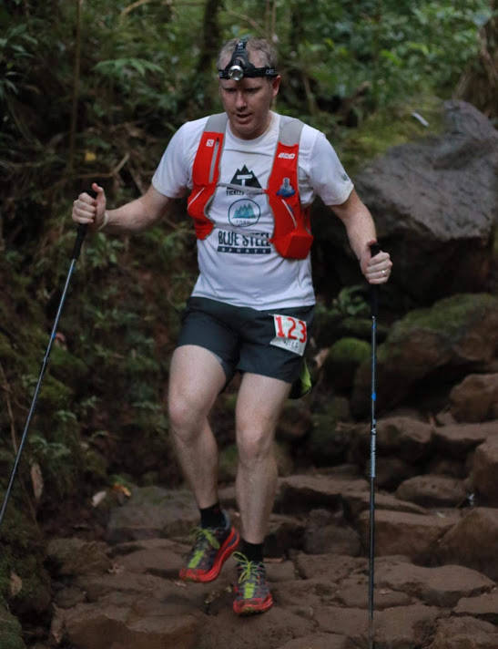 Above, Will Thomas of Sequim competes in the 2017 HURT 100 mile trail race in Honolulu, Hawaii. Left, Thomas treks through the Aosta Valley in the Italian Alps during the the Tor Des Geants 200-plus mile race in September. Photos courtesy of Will Thomas