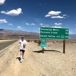 Left: Hot enough for you? Will Thomas makes his way across Death Valley National Park in July 2018, part of the Badwater 135-mile race. Right: Thomas braves the sub-zero elements in the Susitna 100-mile race in Alaska in 2018.