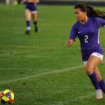 Kristina Mingoy runs down the wing early in the first half.