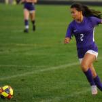 Kristina Mingoy runs down the wing early in the first half.