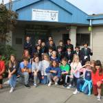 Fifth-graders from Greywolf Elementary School welcome Shiso City Ambassadors. Photo by Donna Hudson