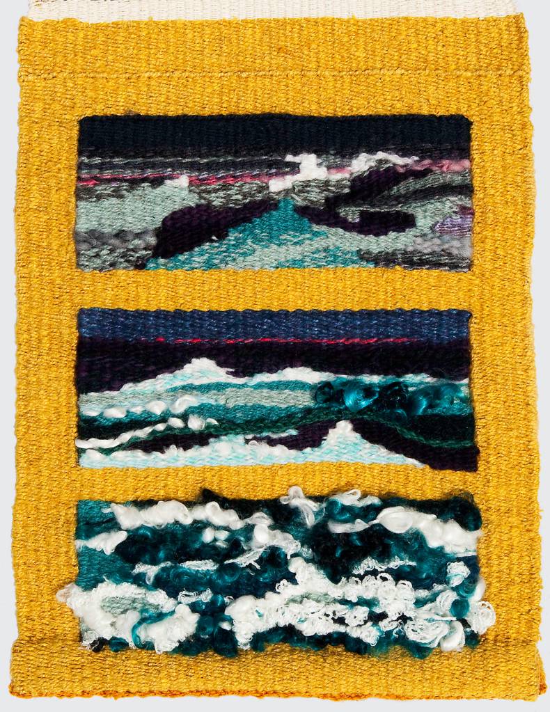 Night Wave by Estelle Jackson, a featured artist at the fiber arts exhibition Irresistible Aesthetics – Beauty, Absorption, & Ideology at Sequim Museum & Arts. Submitted art