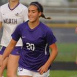 Hope Glasser, pictured playing against North Kingston on Sept. 24, was a crucial player for the Wolves against Port Angeles on Oct. 8, taking on a defensive role and marking Olympic League-leading goalscorer Millie Long. Sequim Gazette file photo by Conor Dowley