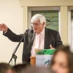 Mike Millar, a recent patient at the Olympic Medical Centers cancer center in Sequim, speaks at the Harvest of Hope event on Oct. 12. Photo courtesy of Olympic Medical Center Foundation