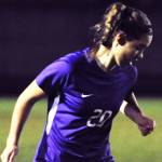 Hope Glasser turns on the ball in the second half of the Sequim Wolves 2-1 senior night win over the North Mason Bulldogs on Oct. 24. Glasser scored both Sequim goals to bring her season total to six goals, and helped bring the team closer to a district playoff berth. Sequim Gazette photo by Conor Dowley