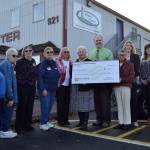 Pictured, from left, are Miriam Spreine, Judy Lange, Margot Hewitt, Board President Margaret Cox, Board Treasurer Mimi Sutton, Building Committee Chair Joan Hull, Michael Smith, executive director, First Federal Community Foundation Executive Director Jan Simon, Ashley Slezak, First Federal Sequim Market manager, Christy Rookard, First Federal regional manager, Shipley Member Calvin Smith and Board Secretary Virginia Smith.
