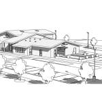 Karla Forsbeck of Dungeness Design recently submitted plans to engineers for the Shipley Centers Health & Wellness Annex proposed for the site across the street from the existing facility. Image courtesy of Shipley Center