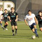 Sequim High senior Ryan Tolberd (second from right) looks for room to run as Storm King takes on Club Three Rivers in an RCL Division 2 match-up in Port Angeles on Nov. 2. Tolberd is one of six players with all-league honors on the Storm King squad. Sequim Gazette photo by Michael Dashiell