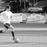 Port Angeles High standout Stuart Methner drives deep into enemy territory in a Nov. 2 match-up against Club Three Rivers (Pasco). Methner had Storm Kings lone goal in the peninsula club teams lone loss of the season.