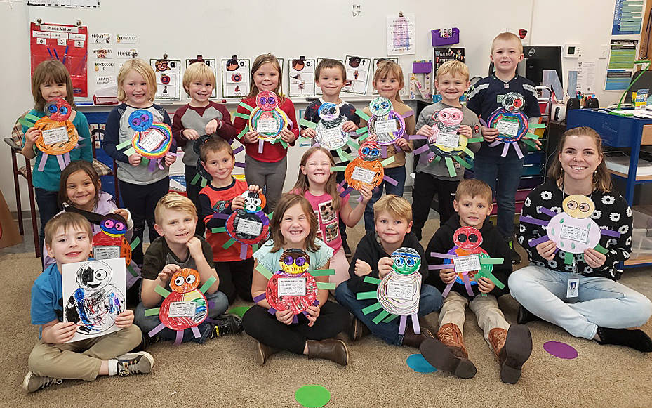 Rio Nersingers kindergarten class at Greywolf Elementary School learns about finding groups of five within numbers. Submitted photo