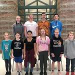Sequim Middle School science Catalysts for Term 1 include, back row from left, Taylor Heyting, Paige Krzyworz, Aason Judd and Jamison Gray, and (front row, from left) Elizabeth Beebe, Kyhlan Henderson, Avangeline McGee, Mariah Stringer, Lake Barrett and Dreyden Endicott. SUbmitted photo