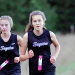 Sequims Jessica German, left, and Anastasia Updike earned berths at the State 2A cross country final in Pasco this weekend after finishing in the top 30 at the Westside Classic district meet on Nov. 2. Below, Sequim junior Eli Gish, pictured here at an Olympic League meet earlier this season, took 34th overall at the West Central District 3 meet and makes a return trip to the state 2A cross country final in Pasco this week. Gish qualified with the Wolves as a freshman in 2017. Sequim Gazette file photos by Michael Dashiell