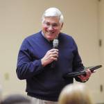 Jim Pickett, pictured here accepting his 2010 Sequim-Dungeness Valley Chamber of Commerce in February of 2011, died on Nov. 15. Sequim Gazette file photo by Michael Dashiell