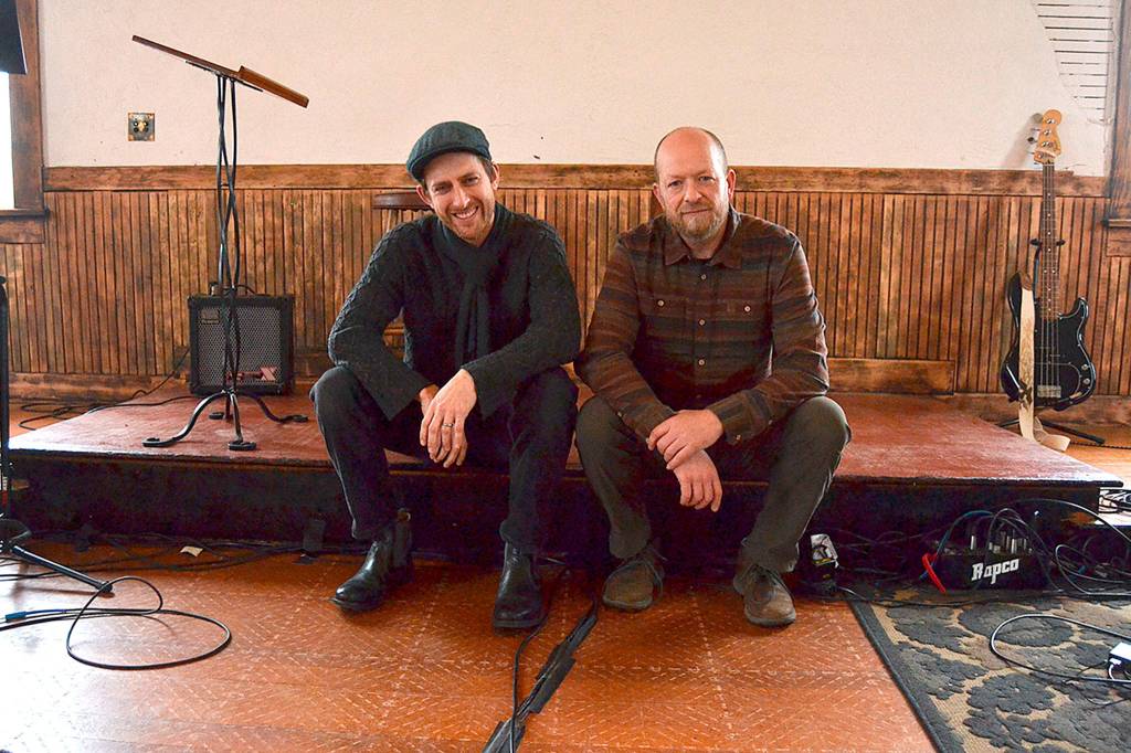 Acoustics inside the former dance hall in downtown Sequim sound amazing, says Associate Pastor/Worship Director David Isaac Rivers for Calvary Chapel Sequim. He and Senior Pastor Hans Bailey lead services at 10 a.m. Sundays and 7 p.m. Wednesdays at 132 1/2 W. Washington St. Sequim Gazette photo by Matthew Nash