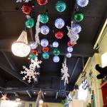 Assistant Manager Davene Work counts Decorate with Panaches inventory of Christmas balls hanging from the festive stores ceiling. Work joked that since theyve decorated it feels like they are a Christmas store that sells furniture. Sequim Gazette photos by Matthew Nash