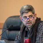 Clallam County Commissioner Mark Ozias talks about Conservation Futures before commissioners approve the property tax in a 2-to-1 vote on Nov. 26. Photo by Jesse Major/Olympic Peninsula News Group