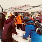 With nearly 50 participants, this years Sequim Cranksgiving event brought in more than 2,400 pounds of food for the Sequim Food Bank. Photo courtesy of Tom Coonelly