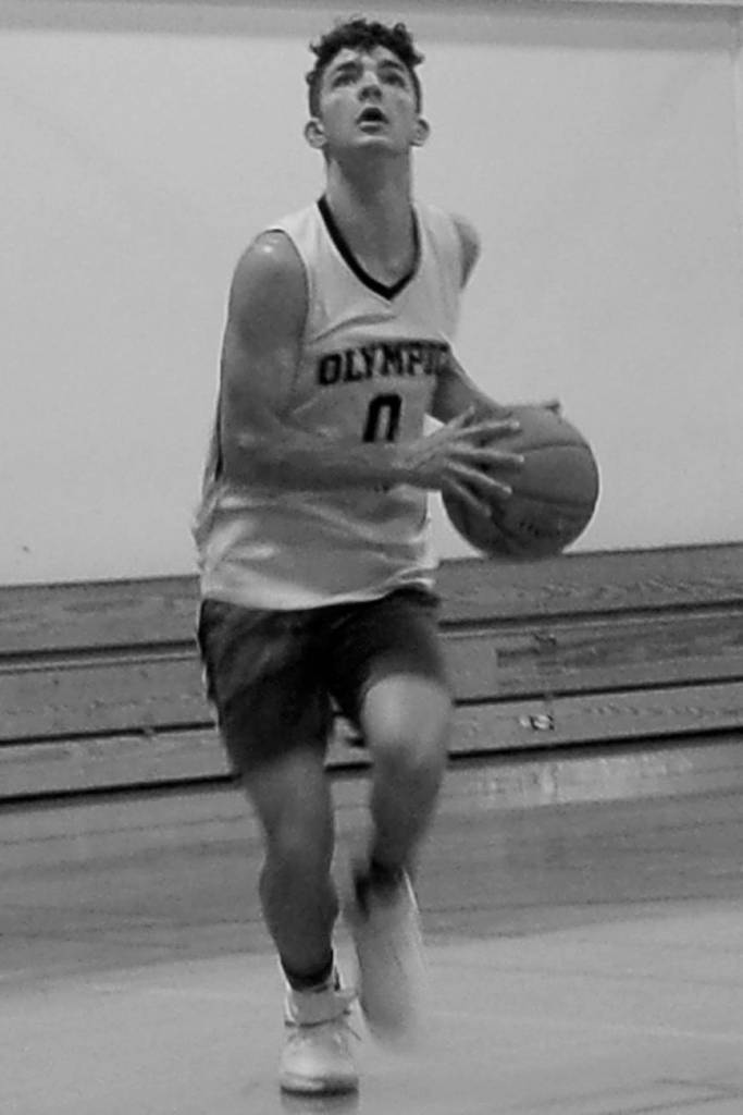 Dallin Despain drives to the hoop during a pre-season practice for the Sequim Wolves boys basketball team on Nov. 21. Sequim Gazette photo by Conor Dowley