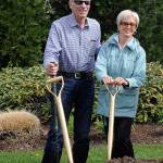 Bill and Esther Littlejohn are pictured at a groundbreaking ceremony at the Olympic Medical Cancer Center in April. The event honored major donors to a campaign that raised $1.2 million of the $4.4 million OMCC expansion. Bill Littlejohn, a longtime businessman and philanthropist, died Dec. 12. Sequim Gazette file photo by Michael Dashiell
