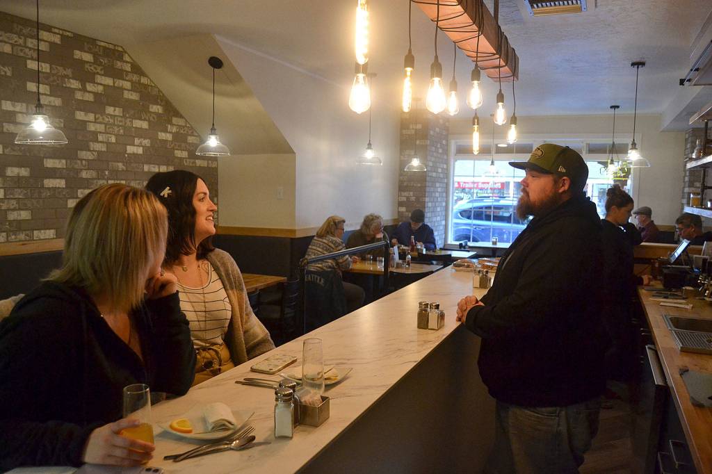 A new bar area in the Sunshine Café 
features an array of drinks all day with some of the 
highlights being Mimosas and Bloody Marys, says co-owner Luke 
Shifflett.                                 
Sequim                                 Gazette photo by Matthew Nash