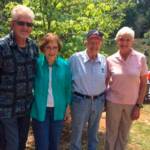 Jim Dries, left, and Carol Swarbrick, right, stand with Rosalyn and Jimmy Carter during one of their many visits together. The Sequim couple wrote a play about Jimmys mother Miss Lillian, a Life of Some Significance that runs in Sequim June 18-19 at OTA. Photo courtesy of Carol Swarbrick