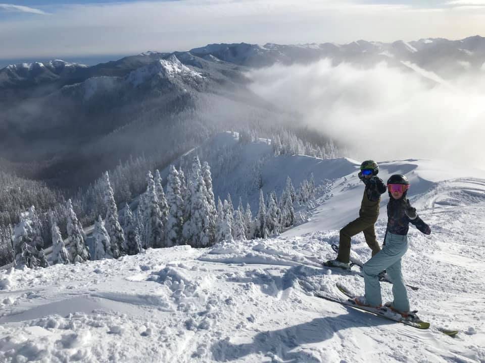 Visitors make some tracks on opening day for winter activities at Hurricane Ridge on Dec. 22. Photo by Jerry Oakes