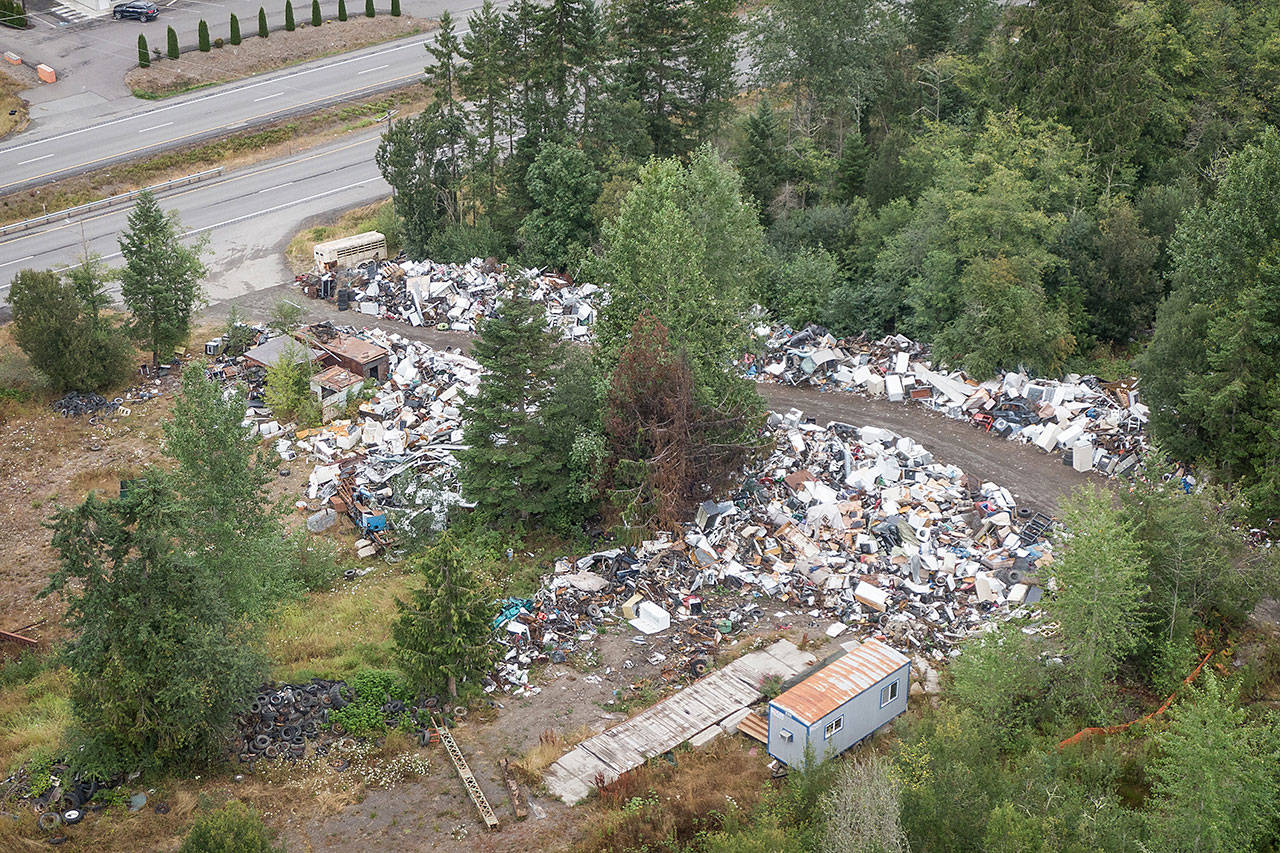 Midway Metals at 258010 U.S. Highway 101 is shown in this aerial photo. Photo by Dave Pitman/Olympic Aerial Solutions