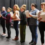 The diverse cast of Quilters includes, from left, Sara Jane Benjamin, Marissa Wilson, Charisa Silliman, Sarah Shea, Susan Cates, Madeline Montana and Gabrielle Simonson. Photo courtesy of Olympic Theatre Arts