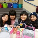 First-graders sitting together during Friendship Friday in the Haller lunchroom were, from left, Eulalia Gonzalez from Gwen Rudzinskis class, Camila Lopez and Jocelyn Segura from Pattie Hagans class, and Shanty Gallegos-Figueroa from Rudzinskis class. Photo by Patsene Dashiell