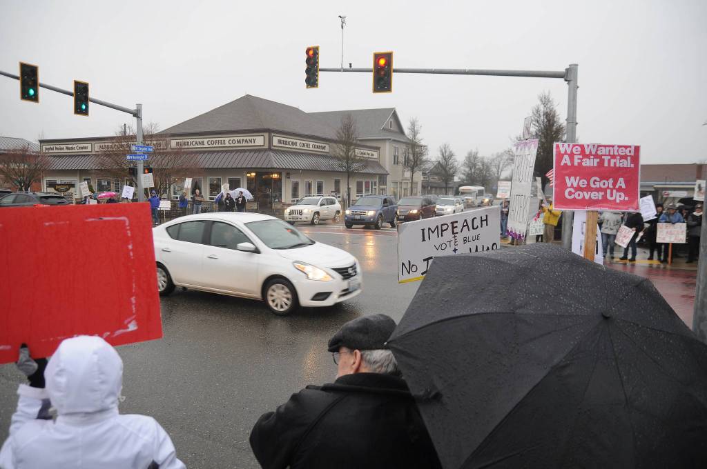 Trump’s impeachment acquittal spurs protest