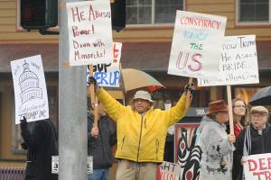 Trump’s impeachment acquittal spurs protest