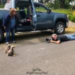 To get his well-known photo of eaglets he named Eddie and Elliott, Keith Ross got to their level before they were lifted back to their nest to be with their parents in Dungeness. 
Photo by Kryztyna Ross/ Keiths Frame 
of Mind