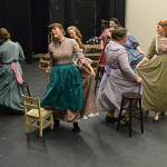 Song and dance is used throughout OTAs Quilters to highlight the highs and lows of the lives of pioneer women. Music is led by Steven Humphrey and a five-piece band. Sequim Gazette photo by Matthew Nash