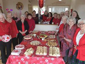 About 20 members of the Ladies of Sequim British Club celebrate Valentines Day a little early with afternoon tea at Kathryn Haskells home. The club is for British ladies living here in Sequim who socialize each month for English afternoon tea. British ladies living in Sequim interested in joining the group may contact club president Maggie Morgan at 360-582-1690. Submitted photo