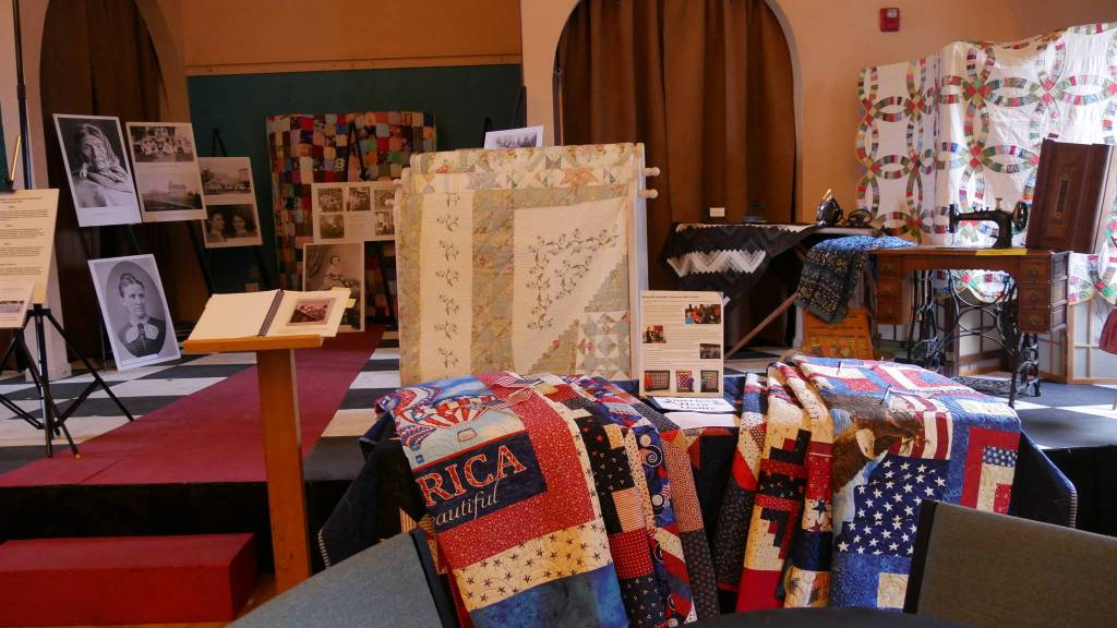 Olympic Theatre Arts hosts and extensive display of historic quilts.