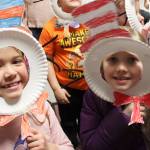 Monroe Nichols, left and Elizabeth Tupper, Greywolf Elementary School students in Leigh Ann Koenigs first grade class, show off their Dr. Seuss Cat in the Hat-inspired costumes on March 2. Submitted photos