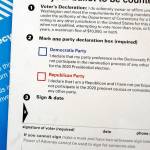 Voters must check a box printed on the outside of the 2020 presidential primary ballot near the name of the voter casting the ballot in order to count in the March 10 election, state elections officials said. (Photo Illustration by Keith Thorpe/Peninsula Daily News)