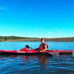 John Kuntz, above, in his 18-foot Necky Elite, trains prior to his 1,250-mile trip on the Columbia River. Submitted photo