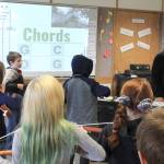 Music specialist Casey Lanning leads a music lesson with third-graders at Greywolf Elementary School. Submitted photo