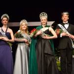 The Sequim Irrigation Festivals 2020 royalty court stand together for the first time after being selected Saturday night. They include, from left, princess Alicia Pairadee, princess Olivia Preston, queen Lindsey Coffman, and prince Logan Laxson. Sequim Gazette photos by Matthew Nash