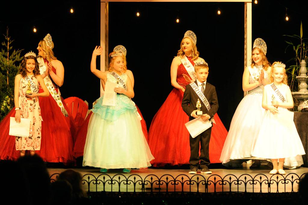 This years Junior Royalty features, from front left, princess Karsyn Bidasha and princess Madelyn Schroeder from Greywolf Elementary, prince Bryant Lawson and princess Claire Hardy of Helen Haller Elementary. Sequim Gazette photos by Matthew Nash