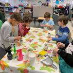 Greywolf students Zaiden West, Cameron Windrich, Ivan Cortani and Willem Steelquist in Jennifer Newtons class enjoy a recent lesson with Clallam County Master Gardeners. Submitted photo