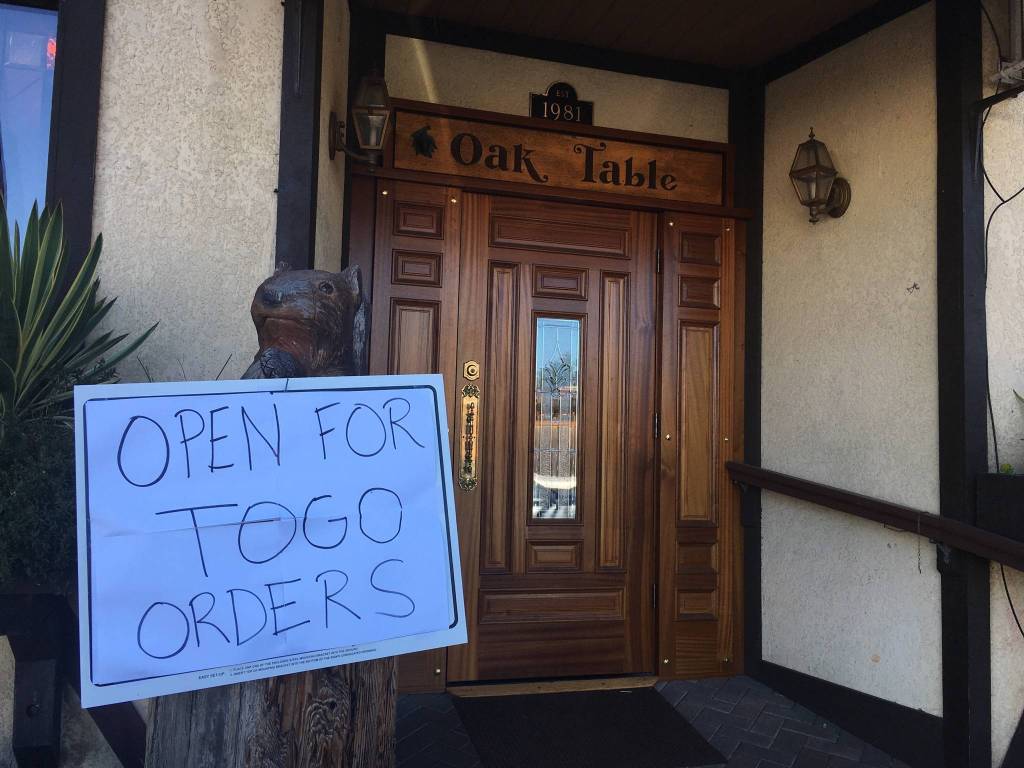 Oak Table Cafe is one many Sequim businesses to offer to-go orders and curbside pick-up. Sequim Gazette photo by Matthew Nash